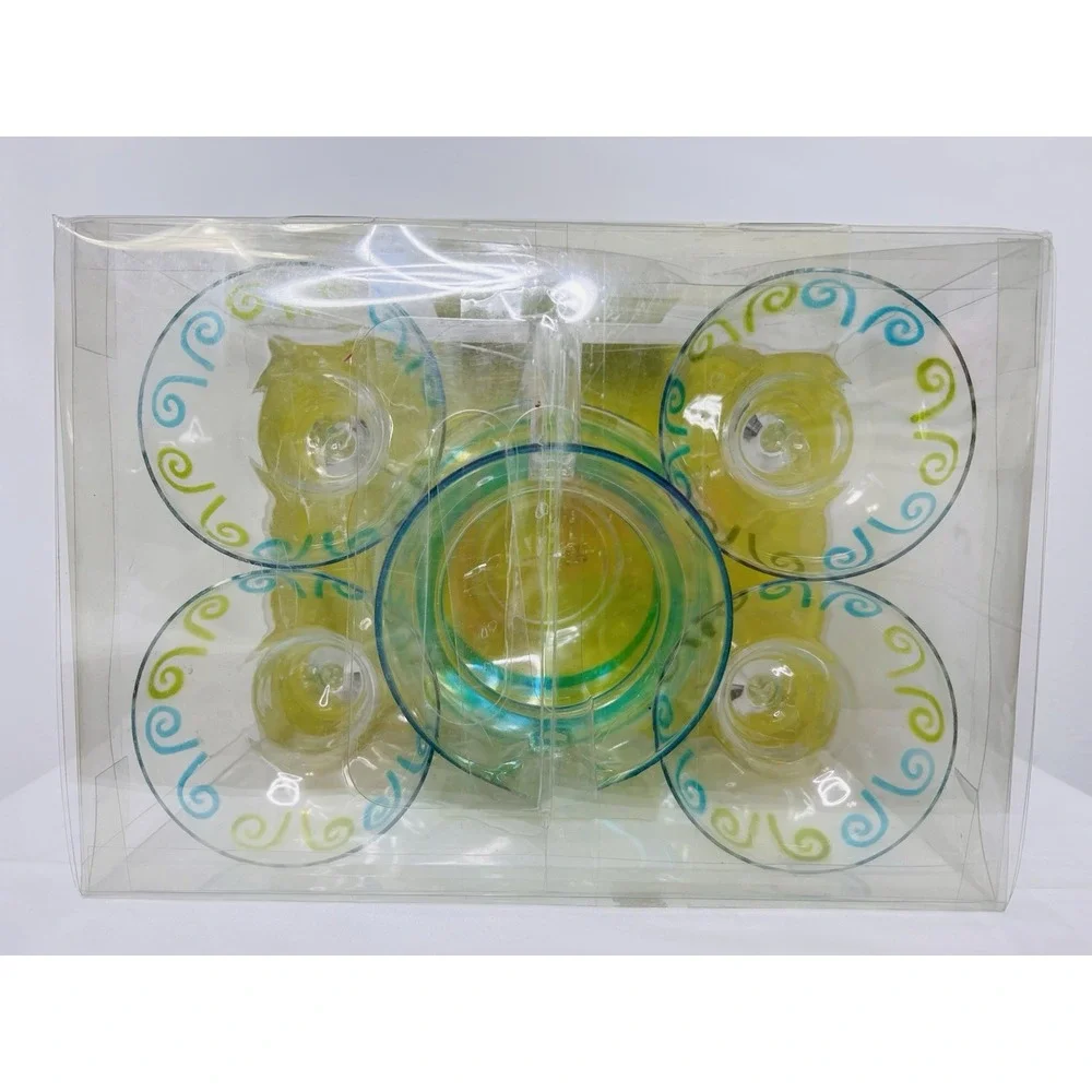 Pier 1 Imports Party Cocktail Margarita 5 Piece Pitcher &‎ Glasses Set Plastic